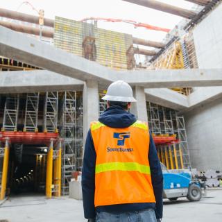 University District Link light rail Station under construction 