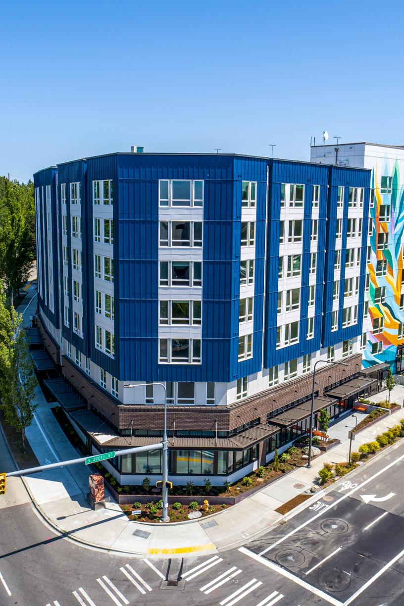 The Mercy Angle Lake Family Housing building.