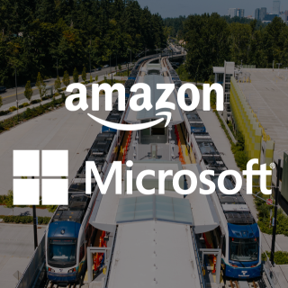 Amazon and Microsoft logos