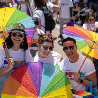 Group photo at Seattle Pride Parade
