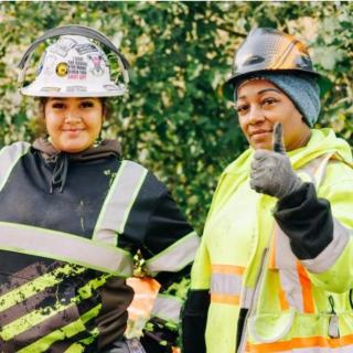 Two workers who work in the construction trade and helped bring the Lynnwood Link Extension to life.