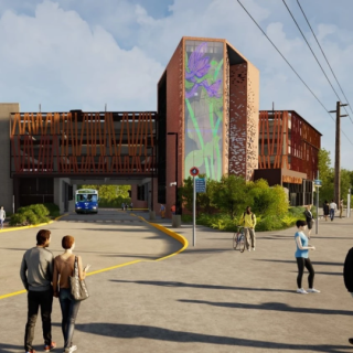 A rendering of the garage at Sumner Station.
