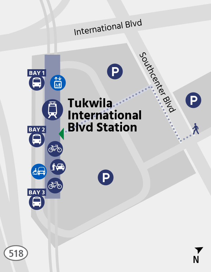 Tukwila International Boulevard Station Map Image