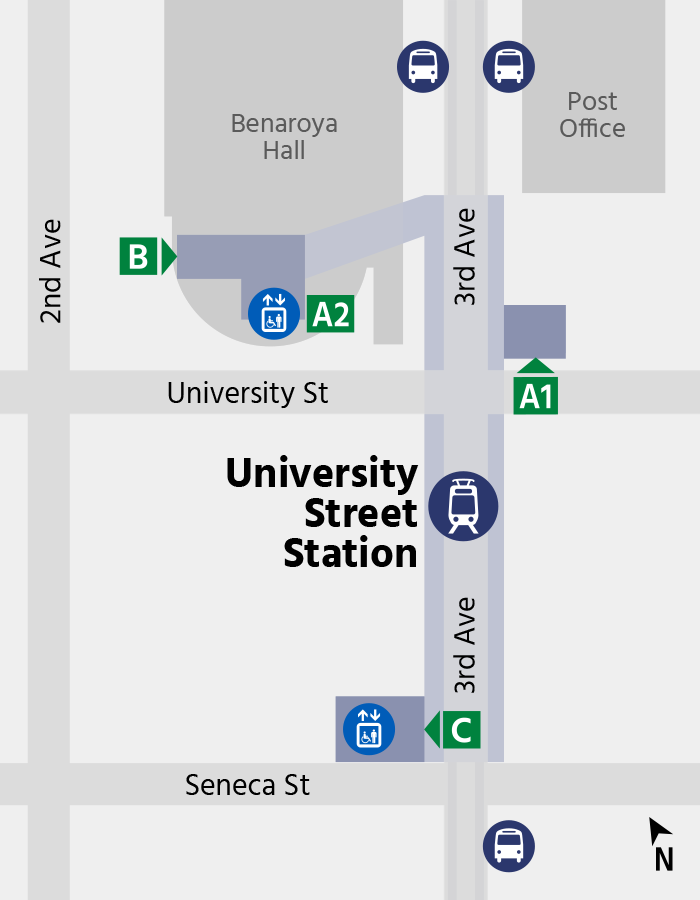 University Street Station Map Image