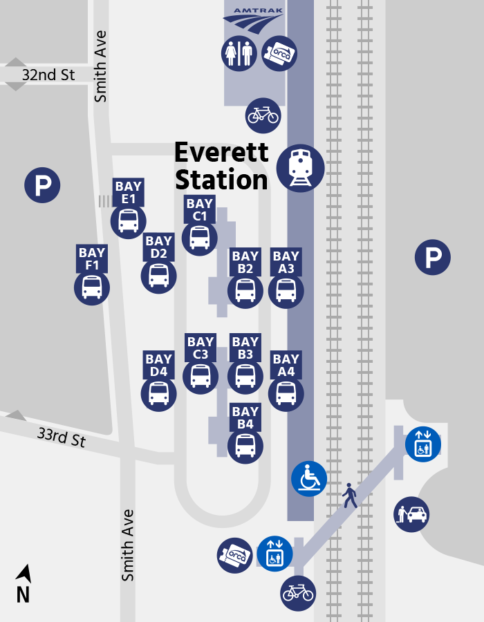 Everett Station Map Image