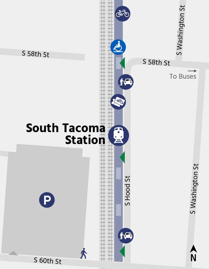 South Tacoma Station Map Image