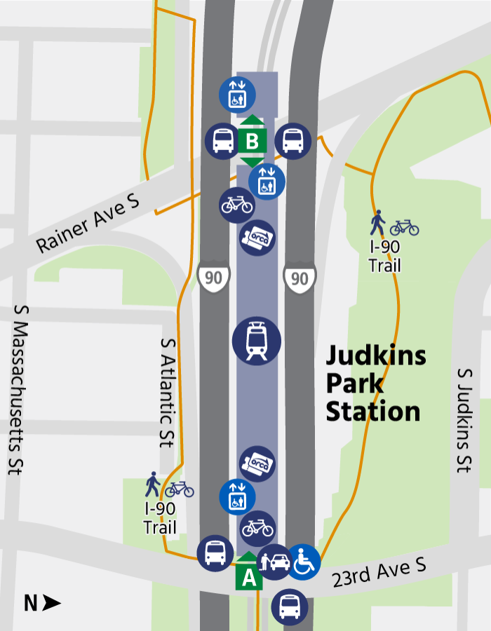 Map of Judkins Park Station