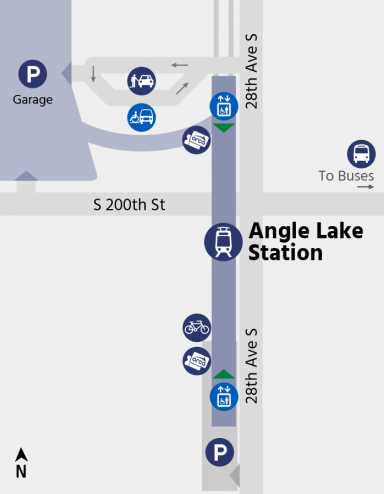 Angle Lake Station Map Image