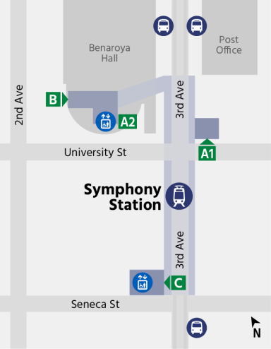 Map depicting Symphony Station in context.