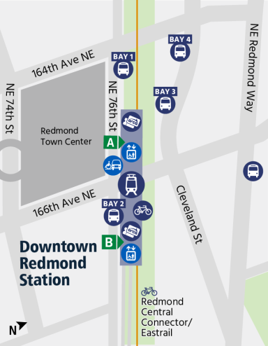 Map of Downtown Redmond Station