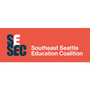 The Southeast Seattle Education Coalition logo on a red background