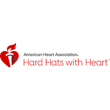 American Heart Association Hard Hats with Heart logo