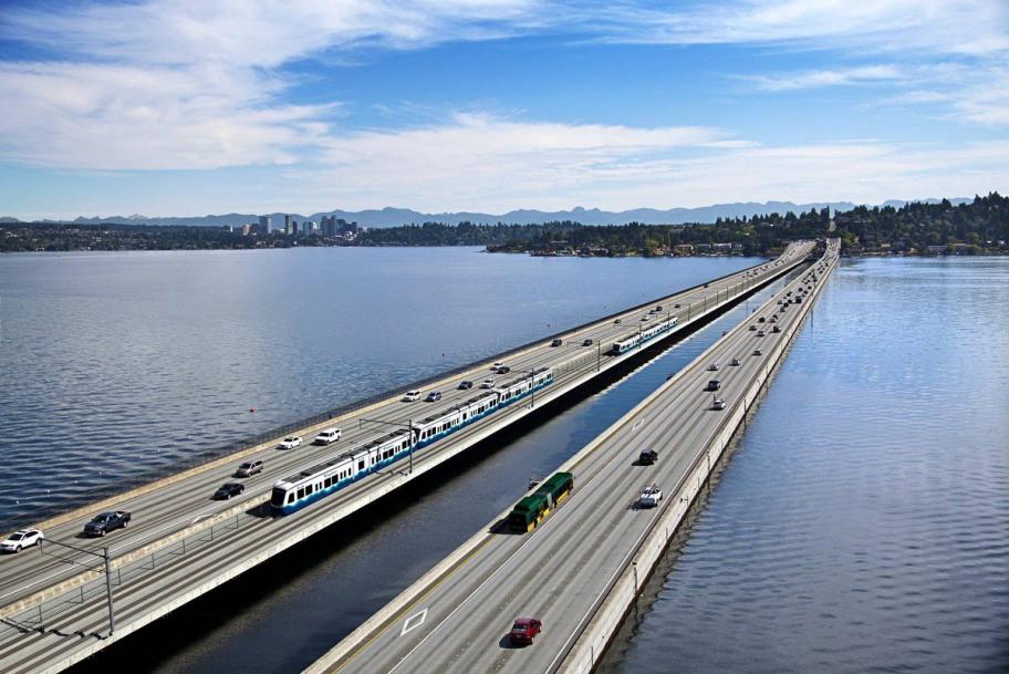 East link crossing lake washington