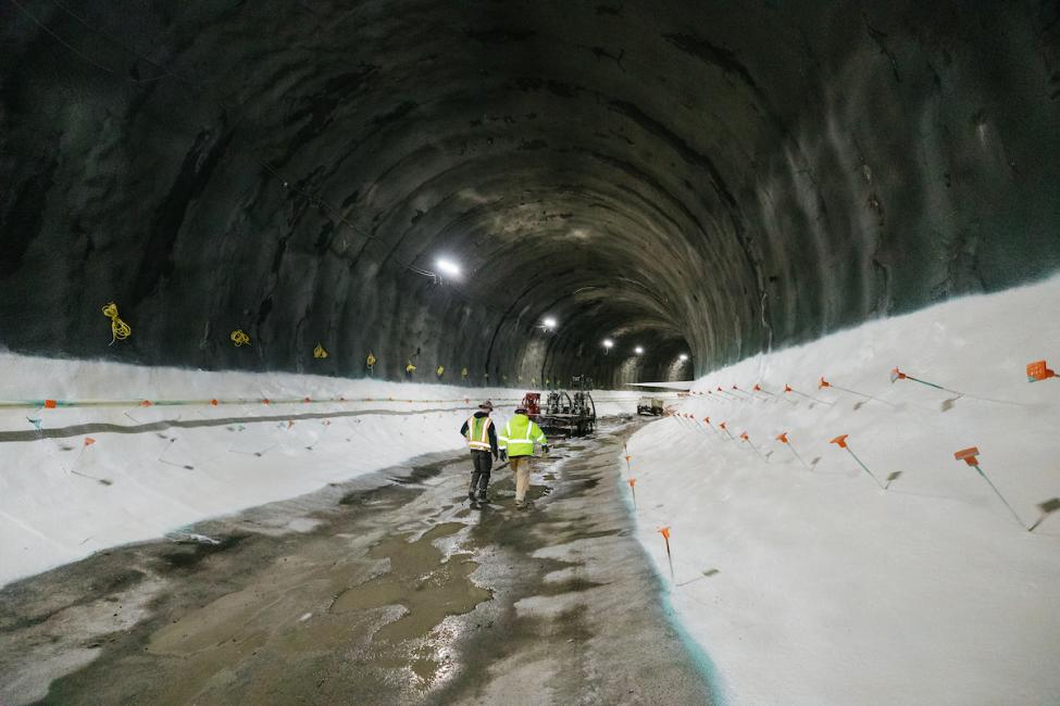 Walking into the future East Link light rail tunnel underneath downtown Bellevue