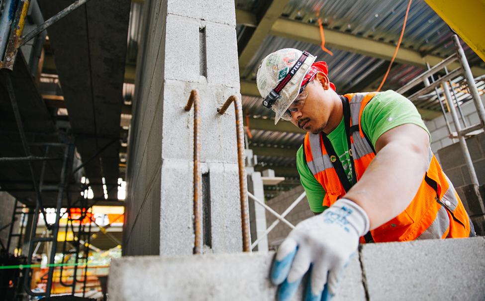 Image of construction worker working on Northgate Link Extension