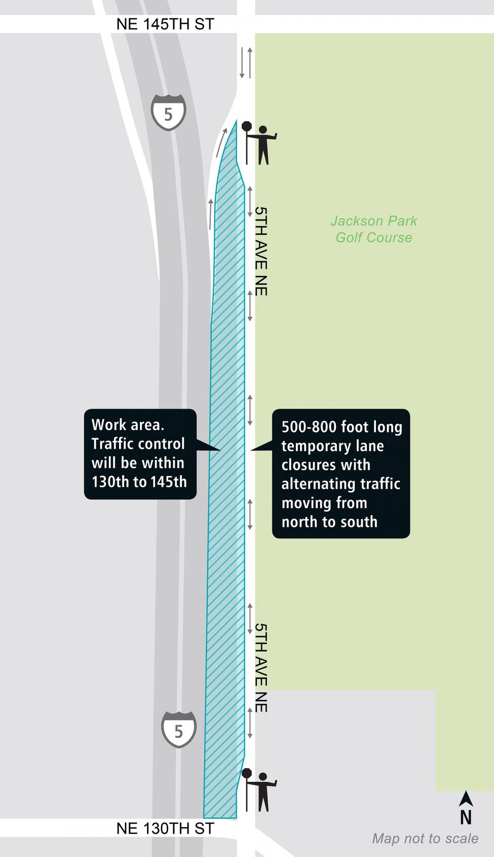 Map of work zone