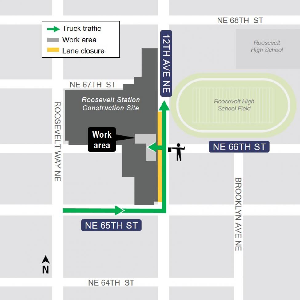 Map of concrete pour work.