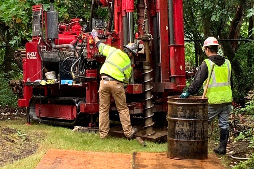 Kiewit conducts soil testing for the Federal Way Link Extension.