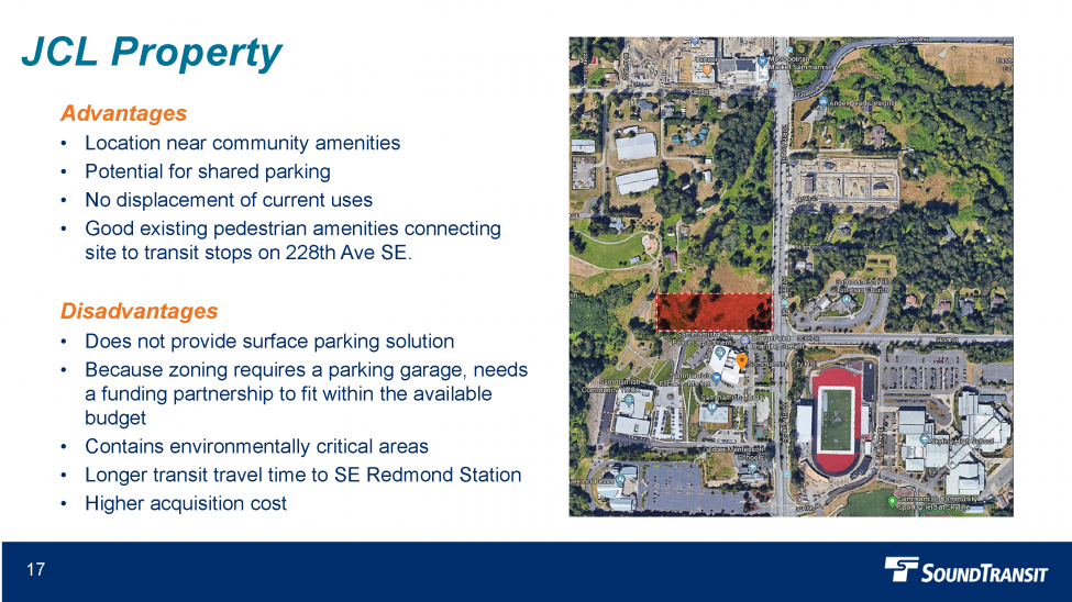 North Sammamish Park and Ride level 3 alternative STCA Town Center Property