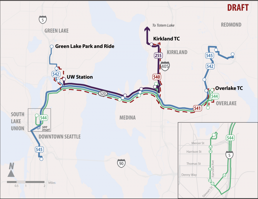 Map of proposed 544 route