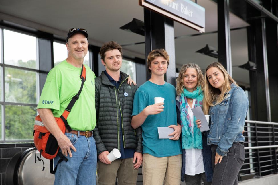 A family of five today at the same place they were on Link's opening day in 2009. 