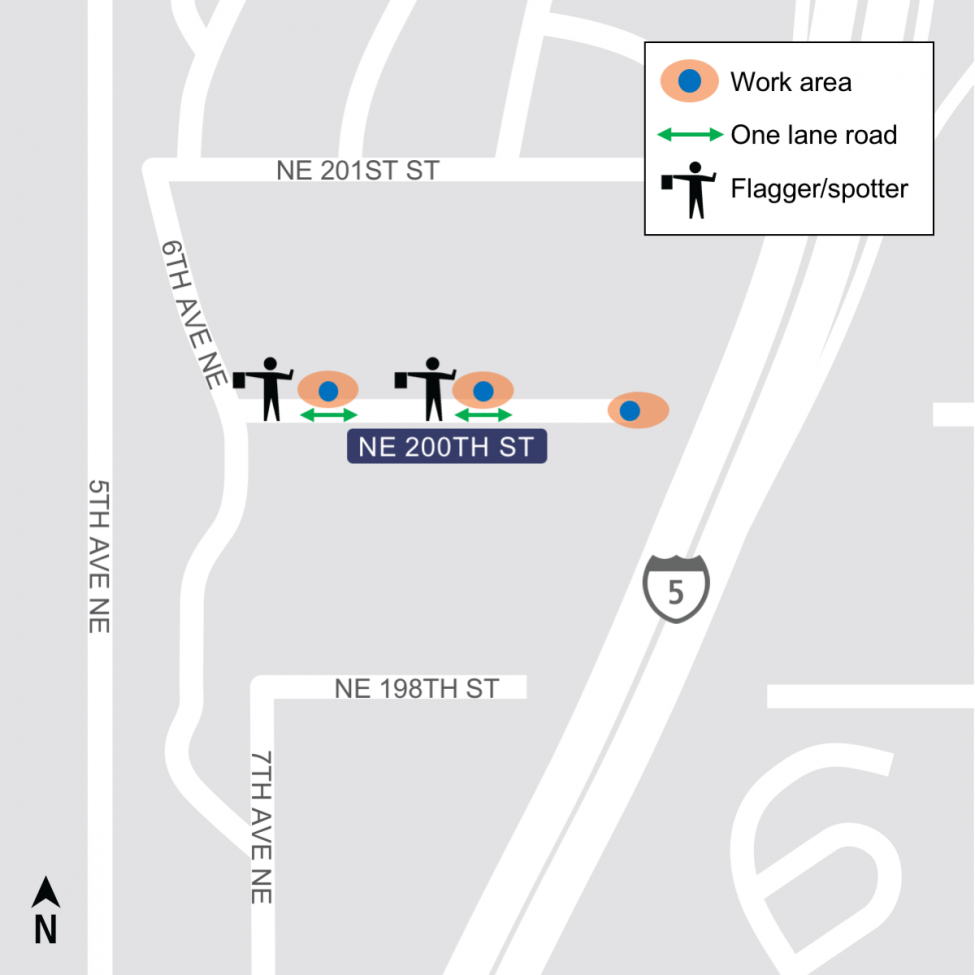 Map of NE 200th st work area