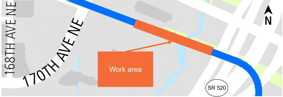 Map of Geotech trail work area