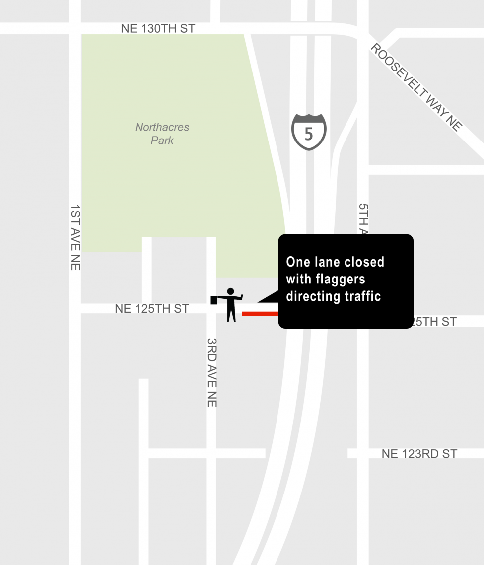 NE 125th St/3rd Ave construction area map