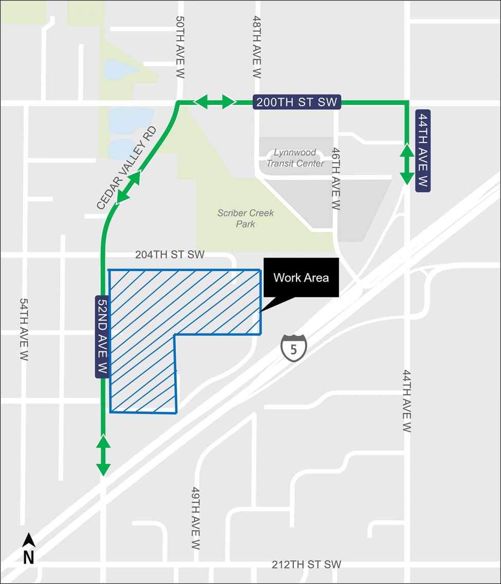 Edmonds School District Transit Center construction map