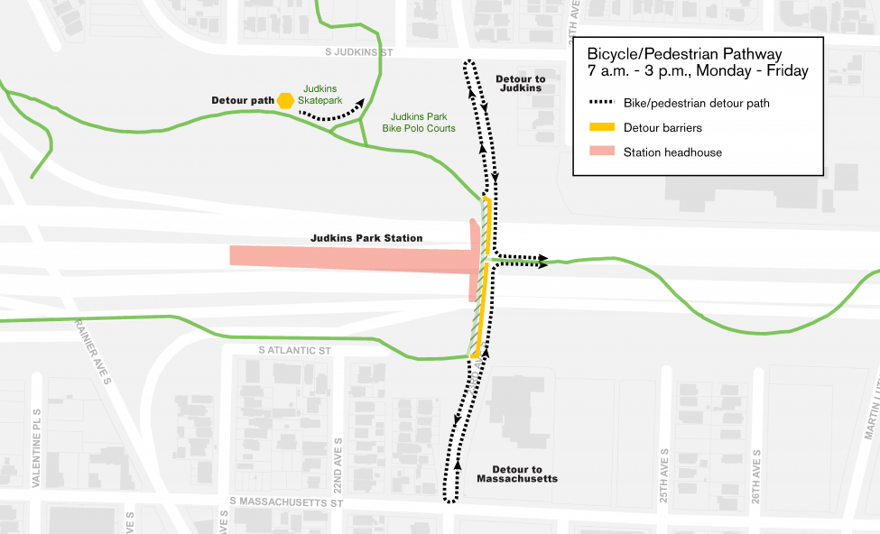 Map of I-90 trail detour 1.