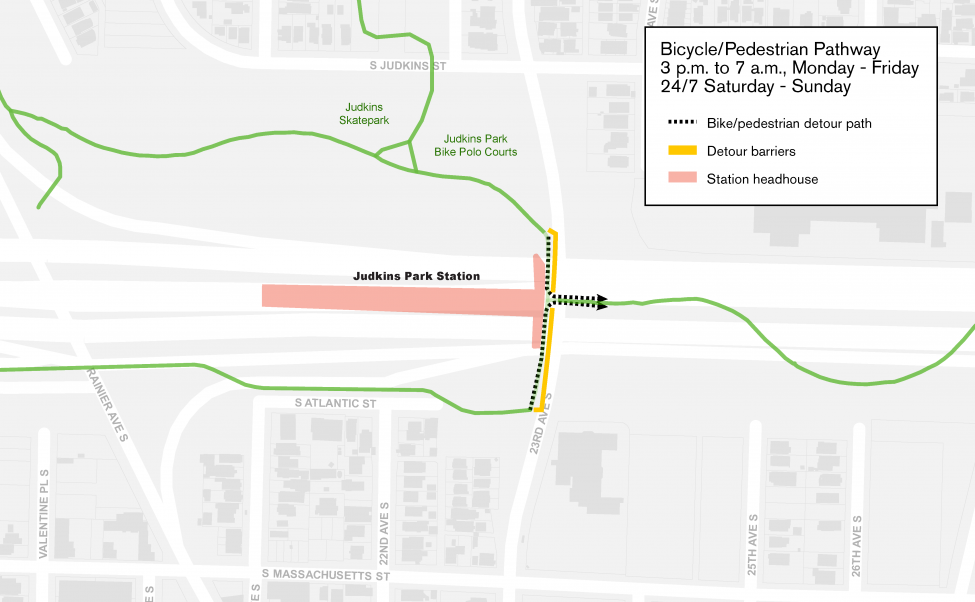 Map of I-90 trail detour 2.