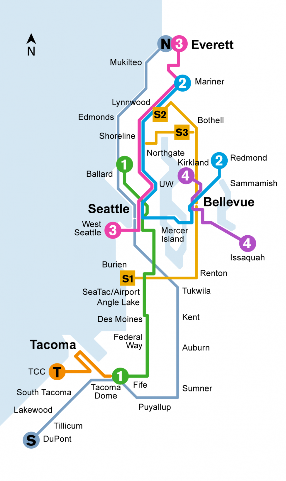 Sound Transit Future Service Map