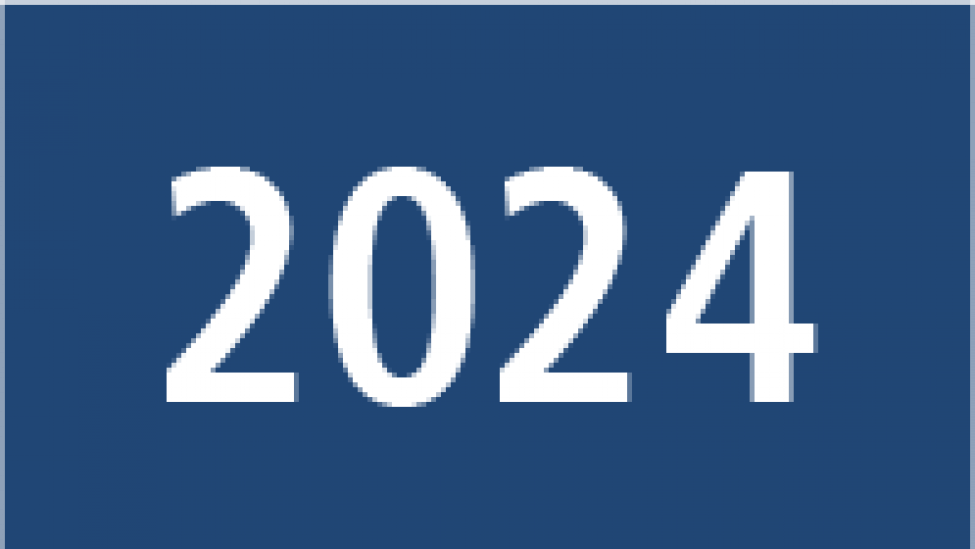 Blue box with text reading "2024"