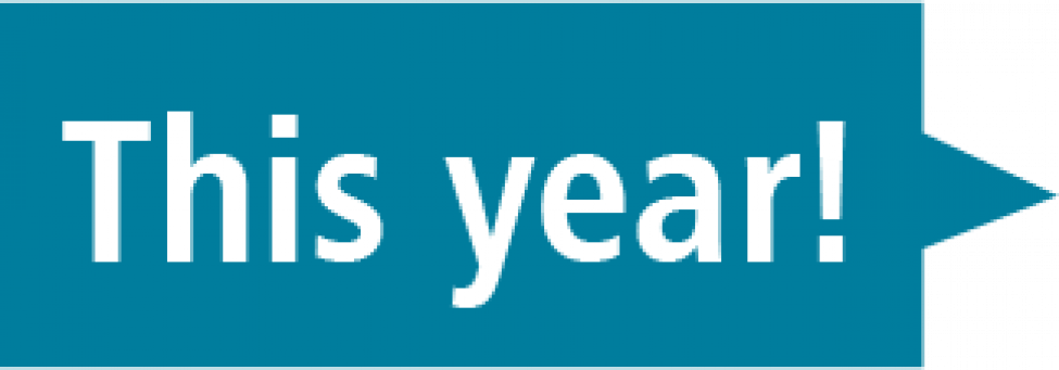 Blue box with text reading "This year!"
