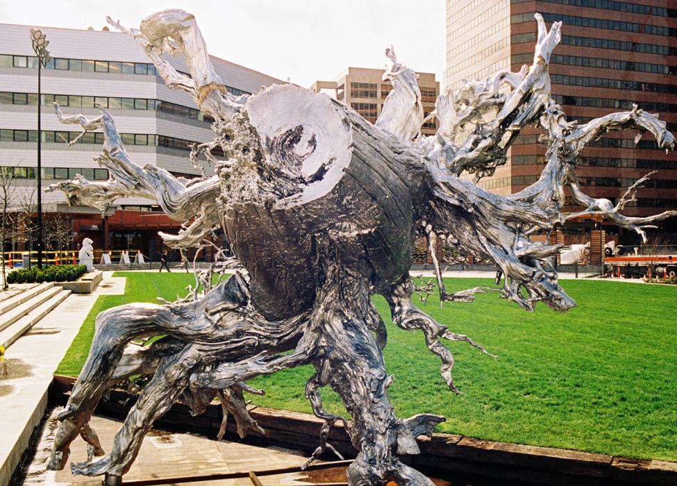 Photo of Root Ball Sculpture to be installed at Bellevue City Hall, East Link Extension
