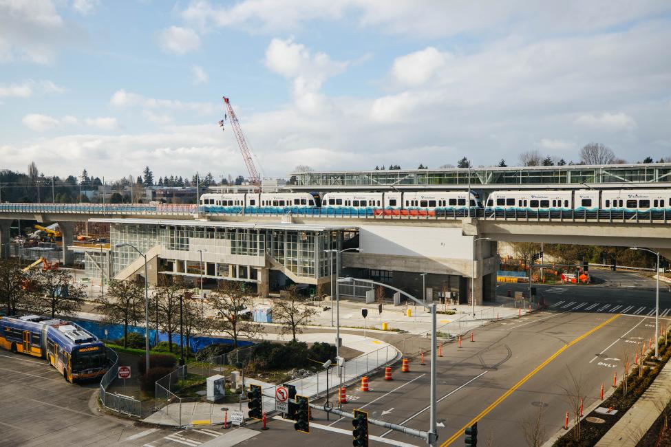 Looking south at Northgate Station from the north.  