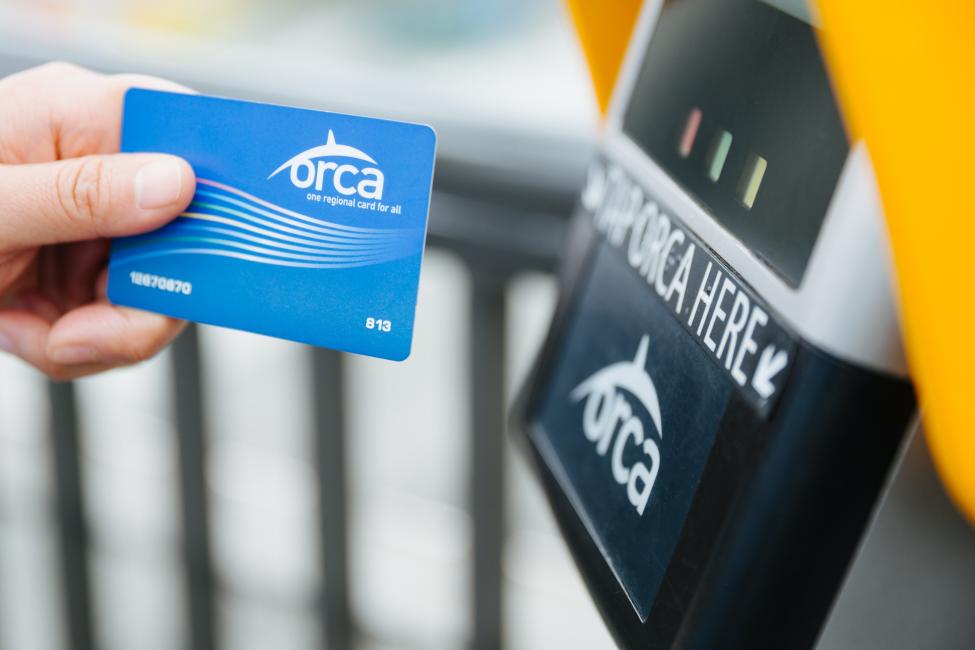 An ORCA card and a card reader.