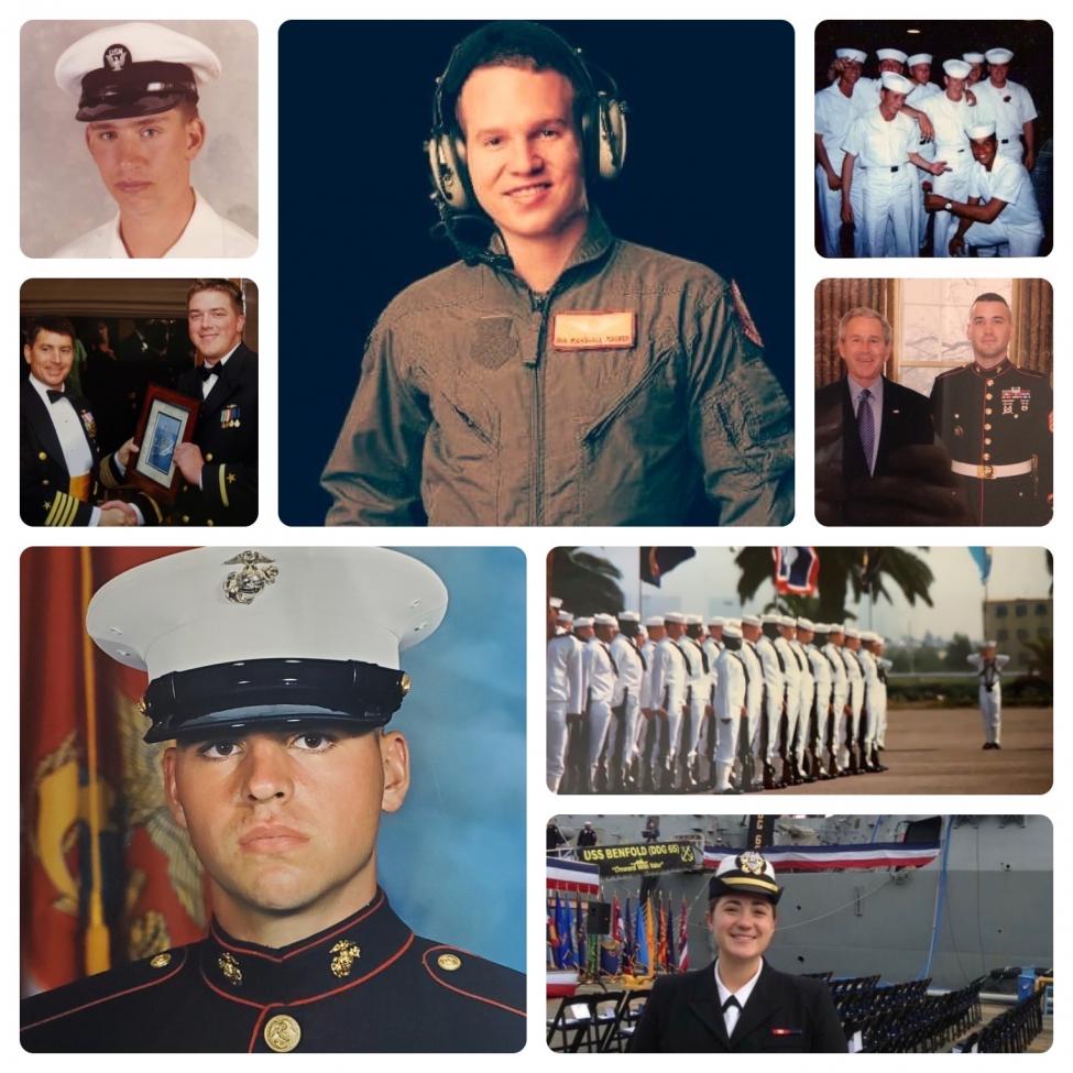 A collage of photos of people in military uniforms.
