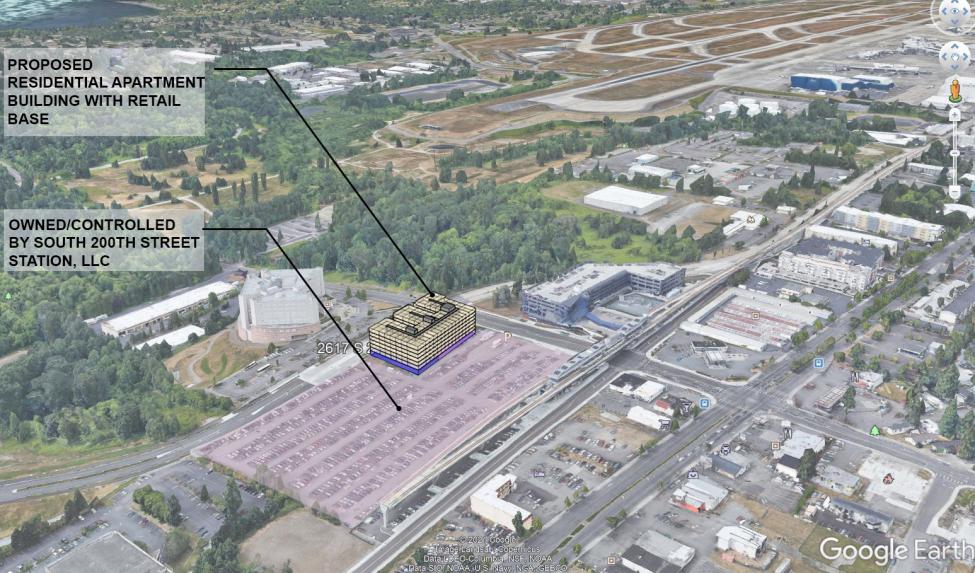 Rendering of Angle Lake Transit-Oriented Development South site