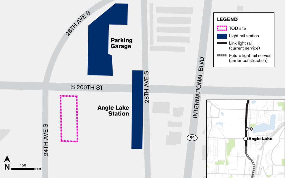 Angle Lake Transit-oriented Development South Site map