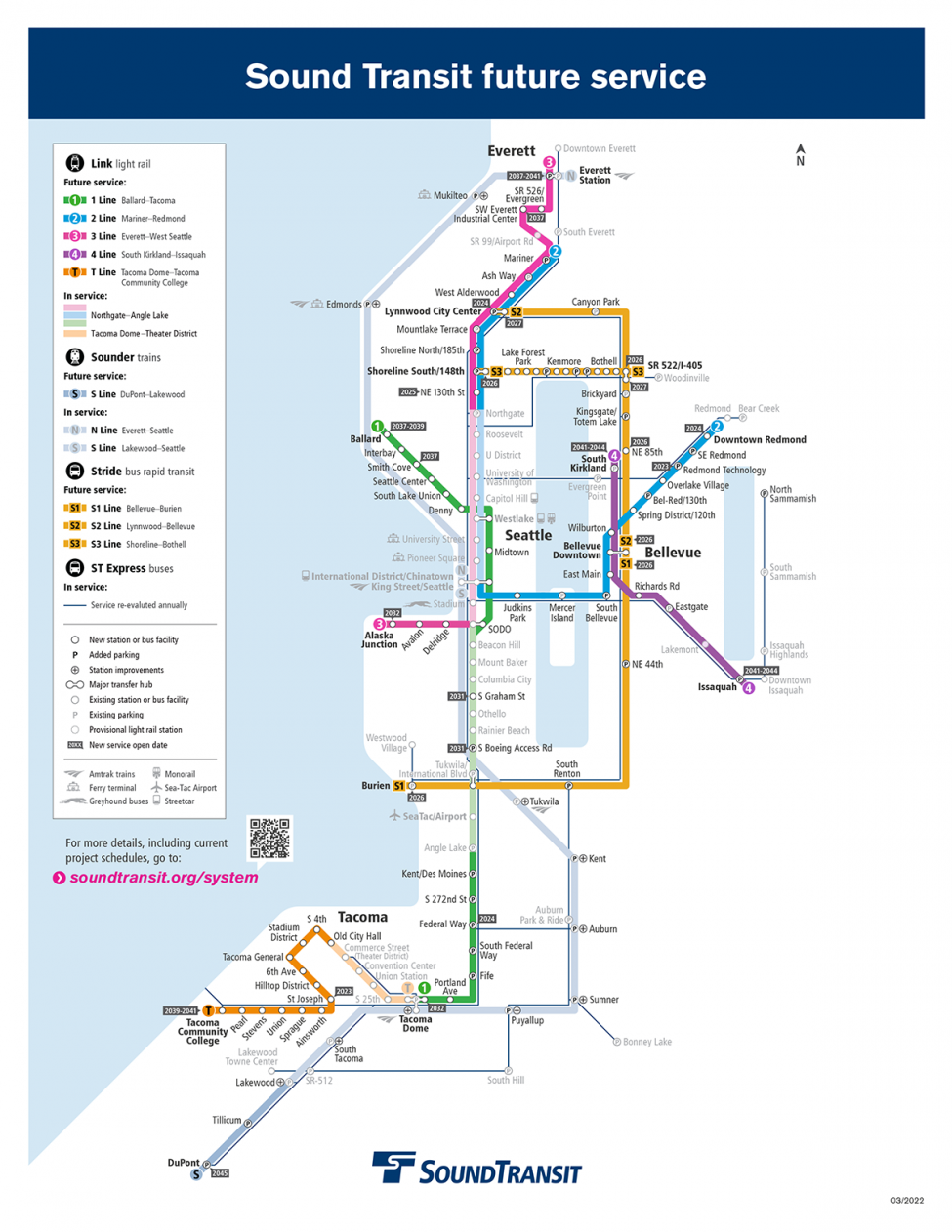 Future Service Map for Sound Transit Brand Page