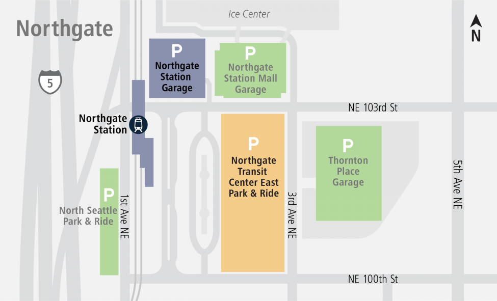web map for Northgate Transit Center East Park & Ride