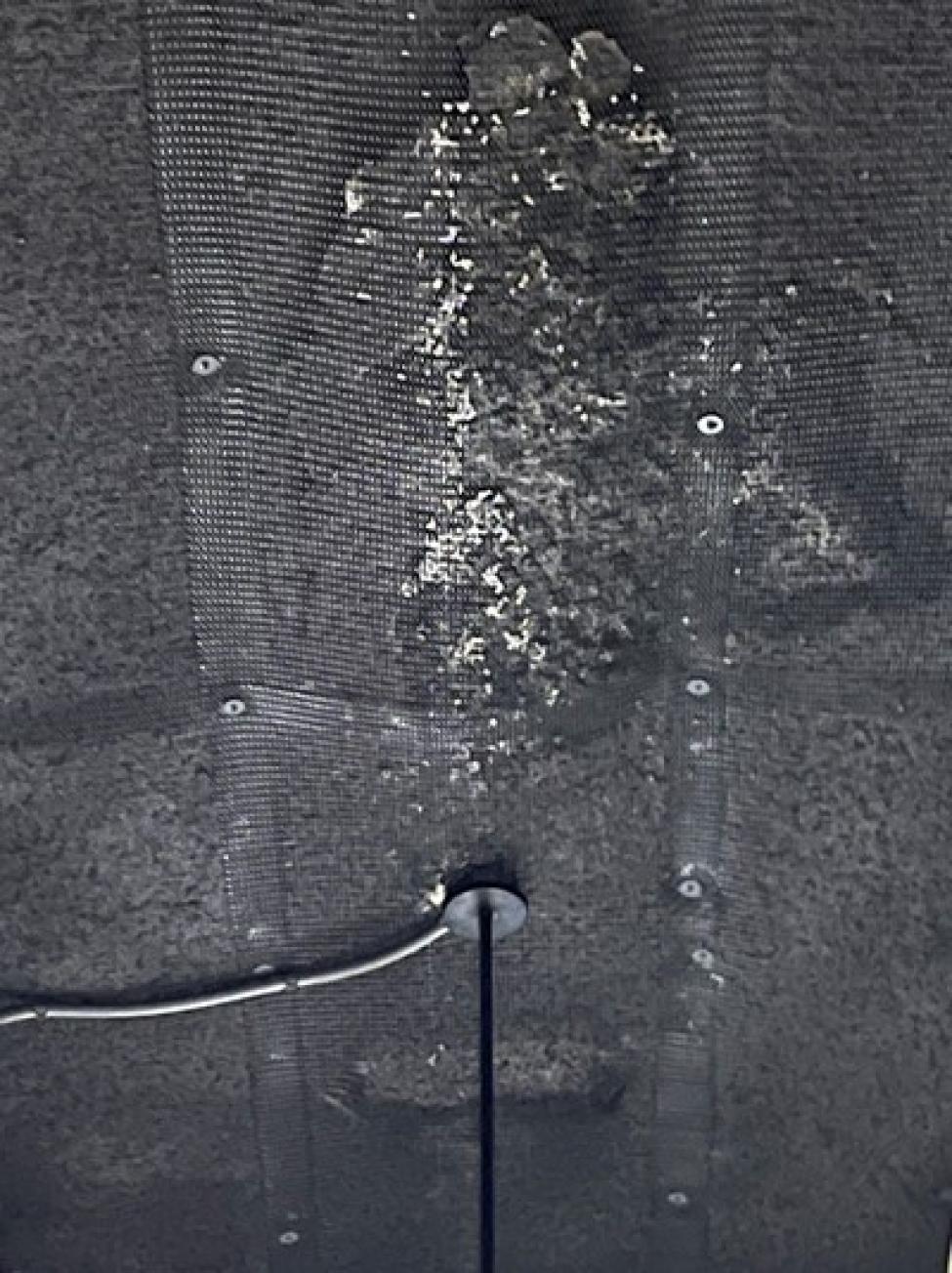 Ceiling damage at Westlake Station