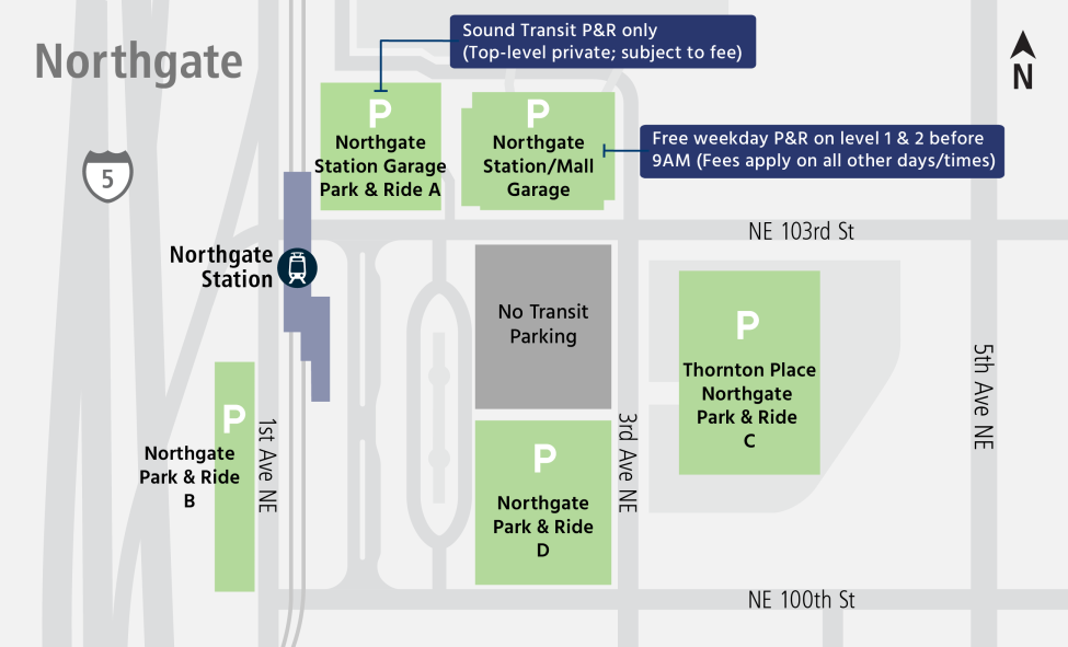 northgate parking map