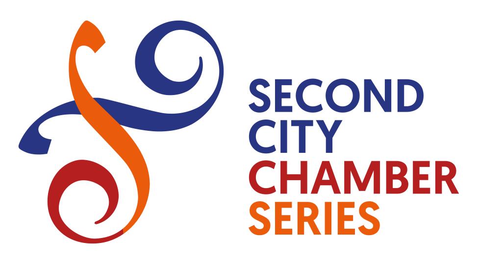 A logo that reads "Second City" in blue, "Chamber" in red and "Series in orange."