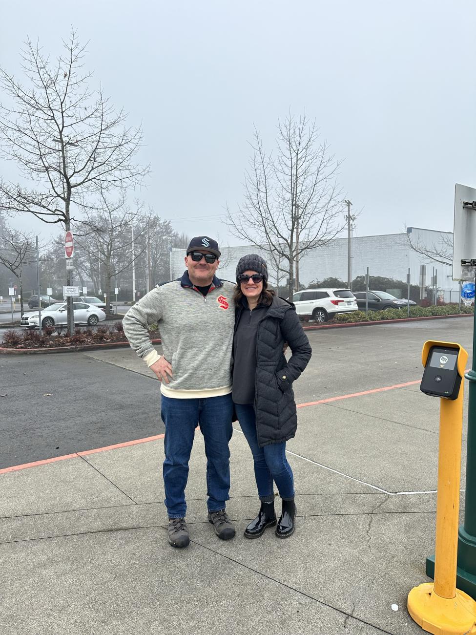 Hannah's parents at Puyallup Station.