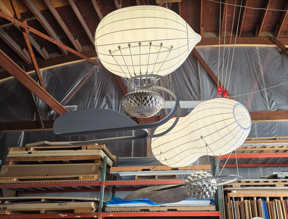 Pieces of art that look like little 'airships'