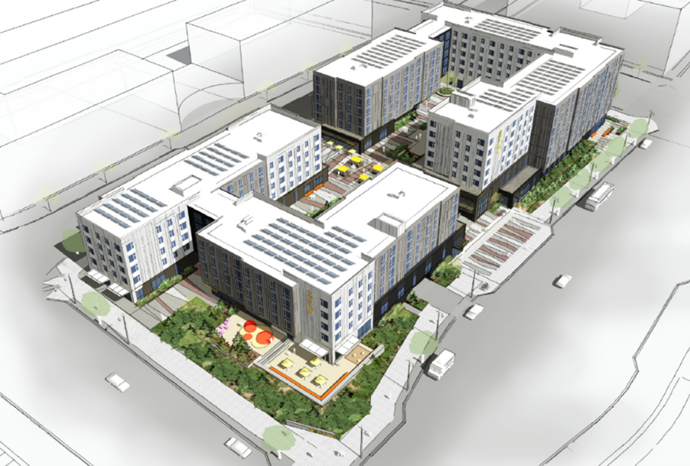 A rendering of the Federal Way Downtown Station TOD site.