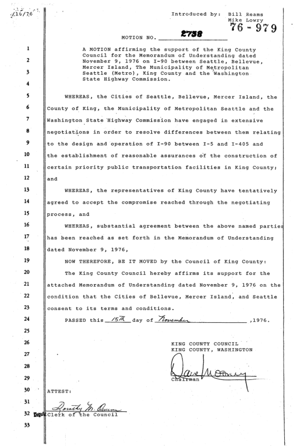 A page with a few paragraphs of text and two signatures at the bottom