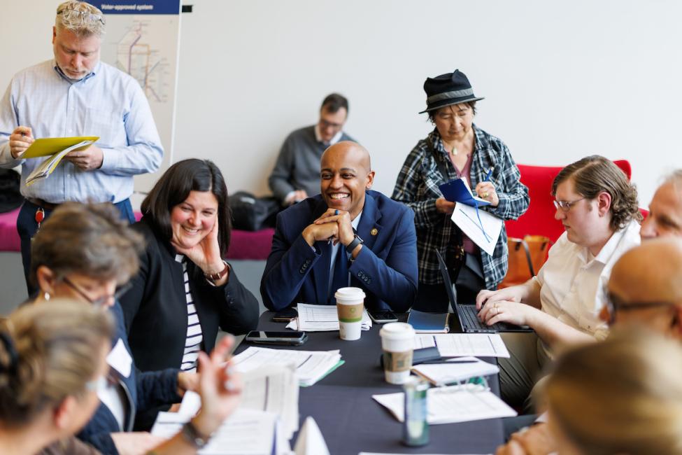King County Executive Grimay Zahilay during a breakout session at the Sound Transit Board Retreat at the Tacoma Art Museum in Tacoma, WA on March 18, 2026.
